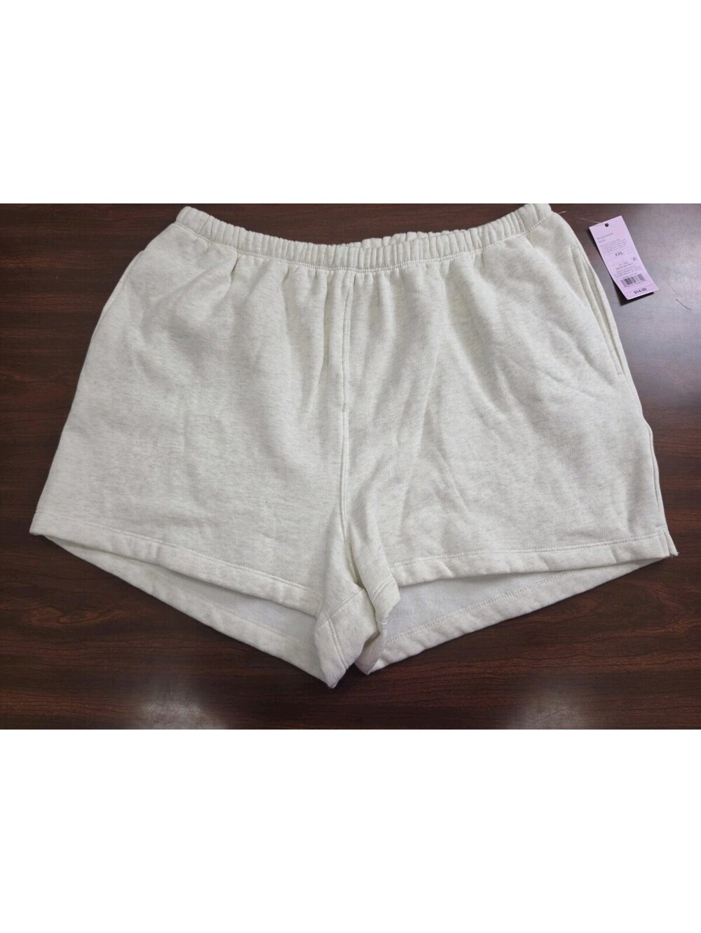 NWT Wild Fabel Sweatshorts XXL Cream White Fleece Lounge Shorts Y2K Loungewear